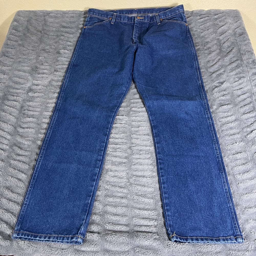 Wrangler 1013MWZPW Mens Cowboy Cut Indigo Blue Straight Leg Jeans‎ 40x34